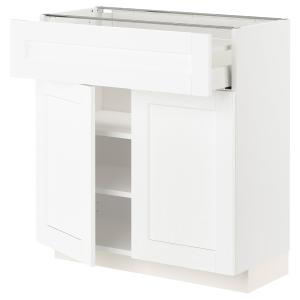 IKEA - armario bajo con cajón y 2 puertas, blanco blanco En…