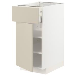 IKEA - armario bajo con cajón y puerta, blancoHavstorp beig…