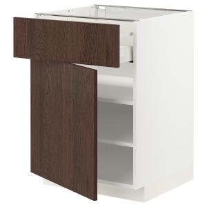 IKEA - armario bajo con cajón y puerta, blancoSinarp marrón…
