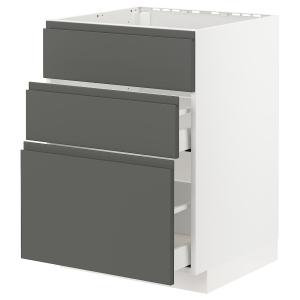 IKEA - Armario bajo fregadero 2 cajones, blanco, Voxtorp gr…