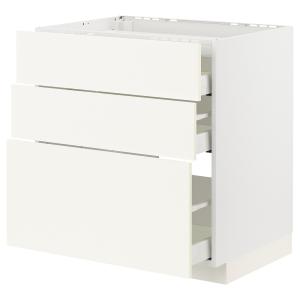 IKEA - armario bajo placa 3cajones3frentes, blancoVallstena…