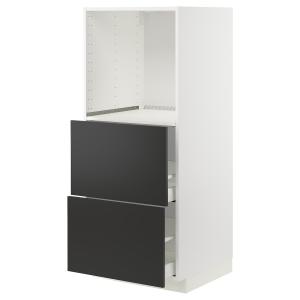 IKEA - armario para horno con 2 cajones, blancoNickebo antr…