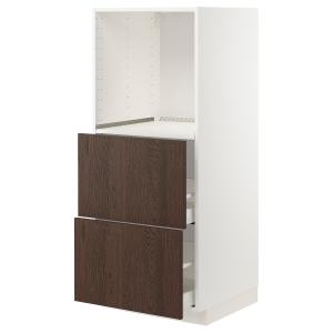 IKEA - armario para horno con 2 cajones, blancoSinarp marró…