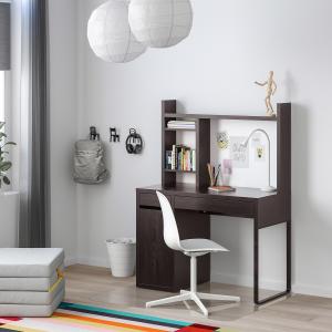 IKEA - Escritorio, negro-marrón, 105x50 cm negro-marrón