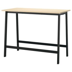 IKEA - mesa de reuniones, chapa abedulnegro, 140x68x105 cm…