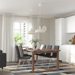 IKEA - LILLÅNÄS mesa y 6 sillas, chapa roble tinte marróncr…