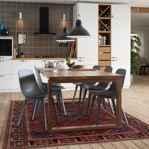 IKEA - mesa, chapa roble tinte marrón, 220x100 cm chapa rob…