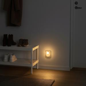 IKEA - Lámpara noche LED con sensor, blanco blanco