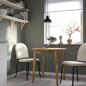 IKEA - EBBALYCKE mesa y dos sillas, acaciaIdekulla beige, 8…
