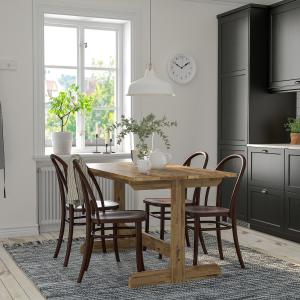 IKEA - SKOGSBO mesa y 4 sillas, acaciamarrón oscuro, 140 cm…