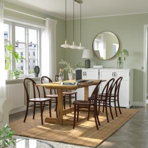 IKEA - SKOGSBO mesa y 6 sillas, acaciamarrón oscuro, 180 cm…
