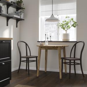 IKEA - SKOGSBO mesa y dos sillas, acaciamarrón oscuro, 80 c…