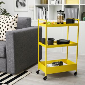 IKEA - carrito, amarillo, 50.5x30x83 cm amarillo