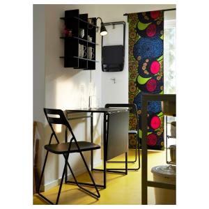 IKEA - silla plegable, negro negro