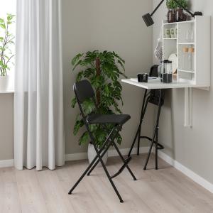 IKEA - FRANKLIN mesa y dos sillas, blanconegro blanco/negro