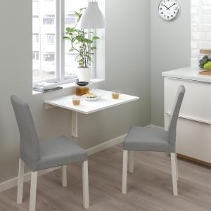 IKEA - KÄTTIL mesa y dos sillas, blancoKnisa gris claro, 74…