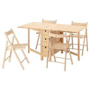 IKEA - FRÖSVI mesa y 4 sillas, abedulhaya, 2689152 cm abedu…