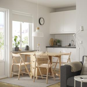 IKEA - FRÖSVI mesa y 4 sillas, abedulhaya, 2689152 cm abedu…