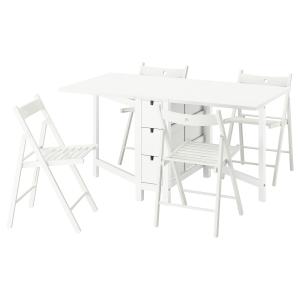 IKEA - FRÖSVI mesa y 4 sillas, blancoblanco, 2689152 cm bla…
