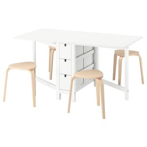 IKEA - KYRRE mesa&4 sillas, blancoabedul, 2689152 cm blanco…