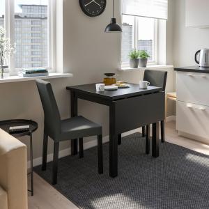 IKEA - KÄTTIL mesa y dos sillas, negroKnisa gris oscuro, 74…