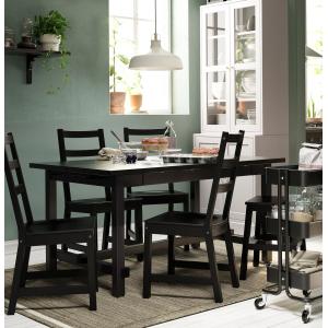 IKEA - NORDVIKEN mesa y 4 sillas, negronegro, 152223x95 cm…