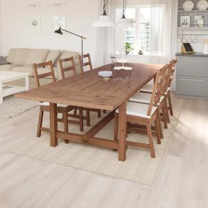 IKEA - NORDVIKEN mesa y 6 sillas, tinte envejecidotinte env…