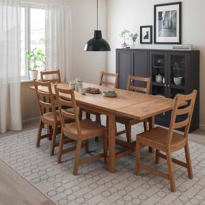 IKEA - NORDVIKEN mesa y 6 sillas, tinte envejecidotinte env…