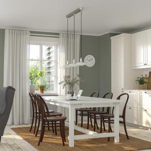 IKEA - SKOGSBO mesa y 6 sillas, blancomarrón oscuro, 210289…