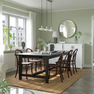 IKEA - SKOGSBO mesa y 6 sillas, negromarrón oscuro, 210289…