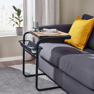 IKEA - mesa auxiliar, antracitagris oscuro, 53x50 cm antrac…