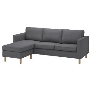 IKEA - funda para sofá de 3 plazas,  chaiselongueVissle gri…