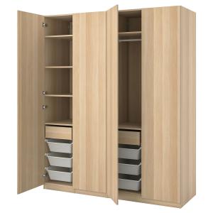 IKEA - FORSAND Armario Efecto roble tinte blanco/efecto rob…