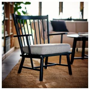 IKEA - sillón, negroTibbleby beisgris negro/Tibbleby beis/g…