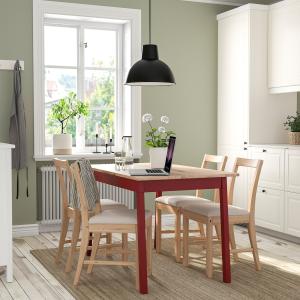 IKEA - PINNTORP mesa y 4 sillas, tinte marrón claro tinte t…