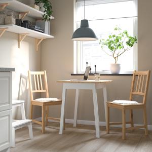 IKEA - PINNTORP mesa y dos sillas, tinte marrón claro tinte…