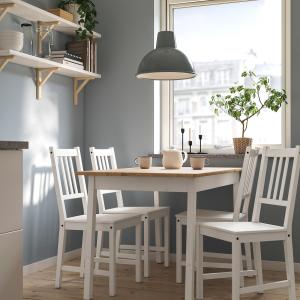IKEA - STEFAN mesa y 4 sillas, tinte marrón claro tinte tin…