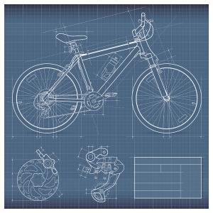 IKEA - lienzo, plano bici, 56x56 cm plano bici