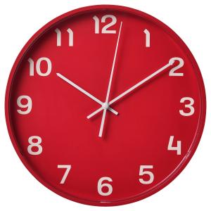 IKEA - reloj de pared, rojo, 28 cm rojo