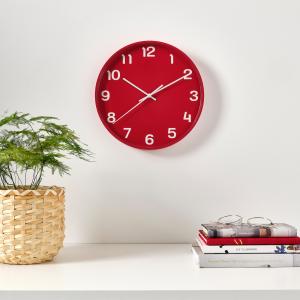 IKEA - reloj de pared, rojo, 28 cm rojo
