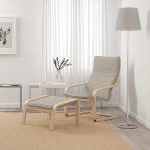 IKEA - sillón, chapa roble tinte blancoKnisa beige claro ch…