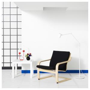 IKEA - sillón con respaldo bajo, naturalbeigeVissle negro n…