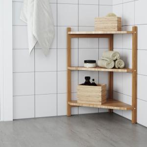 IKEA - Estantería esquina para baño bambú