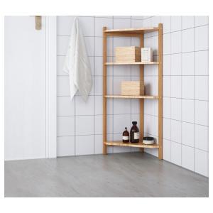 IKEA - Estantería de esquina, pared bambú