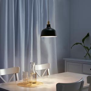 IKEA - Lámpara colgante de techo, negro, 23 cm negro