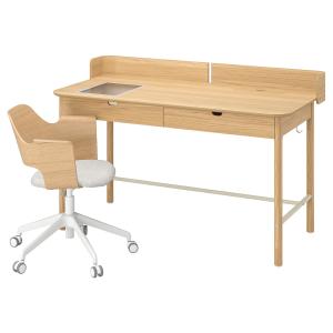 IKEA - FJÄLLBERGET escritorio y silla, roble beige roble be…