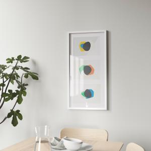 IKEA - marco para 3 láminas, blanco, 81x40 cm blanco