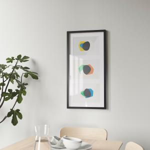 IKEA - marco para 3 láminas, negro, 81x40 cm negro