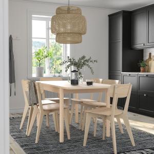 IKEA - LISABO mesa y 4 sillas, abedulabedul, 118173 cm abed…