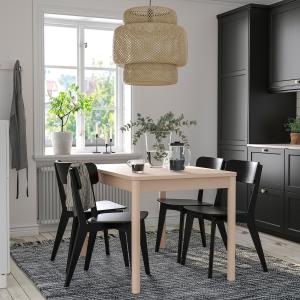 IKEA - LISABO mesa y 4 sillas, abedulnegro, 118173 cm abedu…